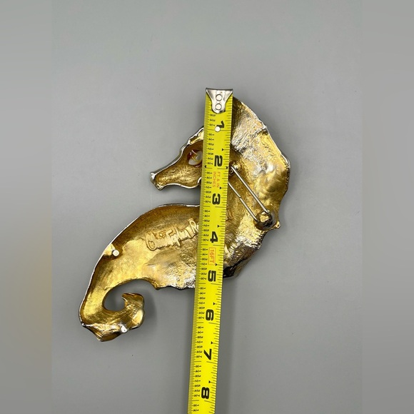 Christopher Ross Seahorse Belt Buckle 1991, 24k Gold Plated,Vintage, RARE - Picture 14 of 15